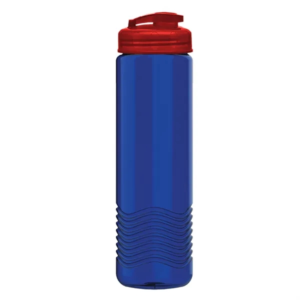 24 oz. Transparent Bottle with USA Flip lid. Unique Slim Cylinder... from ASI 40480 Koozie Group