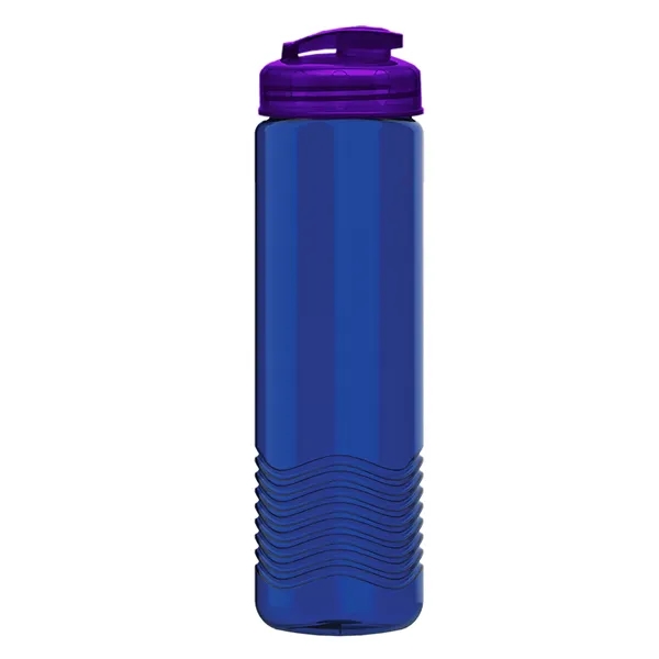 24 oz. Transparent Bottle with USA Flip lid. Unique Slim Cylinder... from ASI 40480 Koozie Group