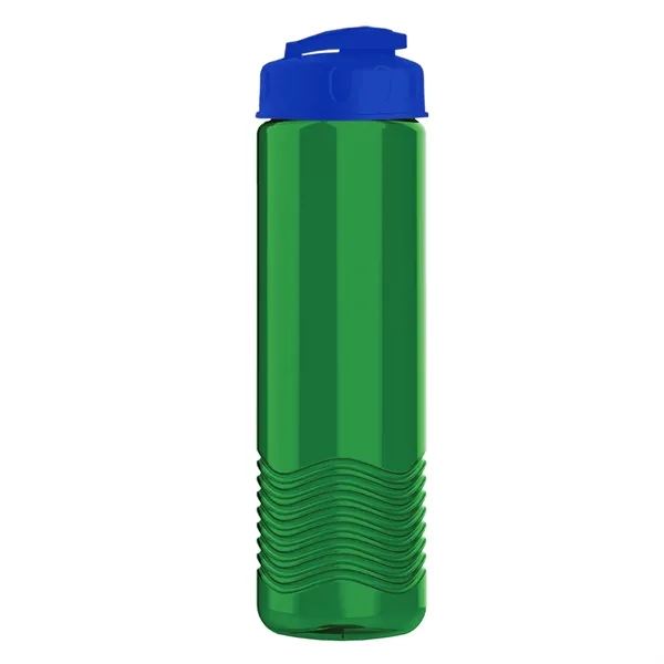 24 oz. Transparent Bottle with USA Flip lid. Unique Slim Cylinder... from ASI 40480 Koozie Group