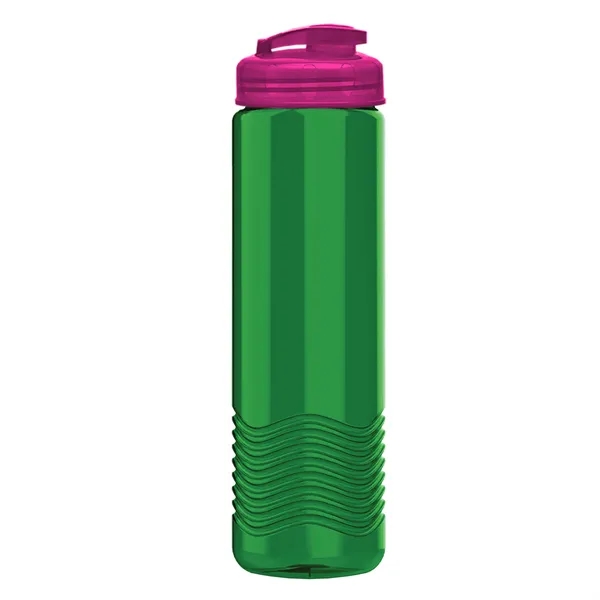 24 oz. Transparent Bottle with USA Flip lid. Unique Slim Cylinder... from ASI 40480 Koozie Group