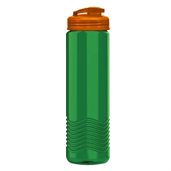 24 oz. Transparent Bottle with USA Flip lid. Unique Slim Cylinder... from ASI 40480 Koozie Group