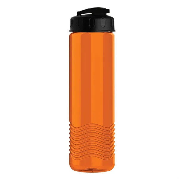 24 oz. Transparent Bottle with USA Flip lid. Unique Slim Cylinder... from ASI 40480 Koozie Group