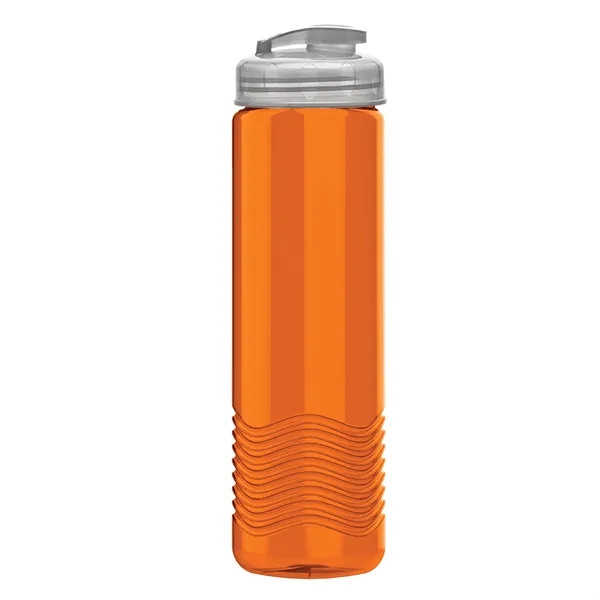 24 oz. Transparent Bottle with USA Flip lid. Unique Slim Cylinder... from ASI 40480 Koozie Group