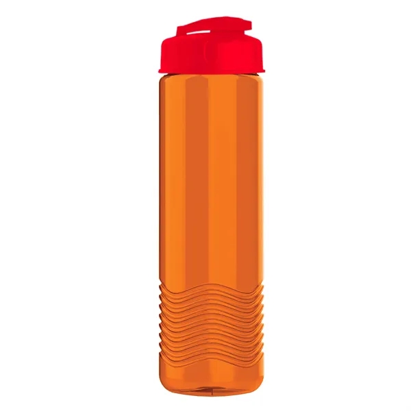 24 oz. Transparent Bottle with USA Flip lid. Unique Slim Cylinder... from ASI 40480 Koozie Group