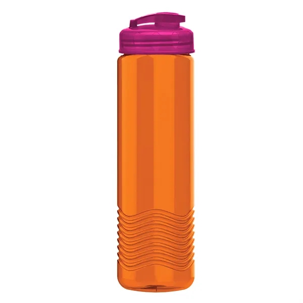 24 oz. Transparent Bottle with USA Flip lid. Unique Slim Cylinder... from ASI 40480 Koozie Group