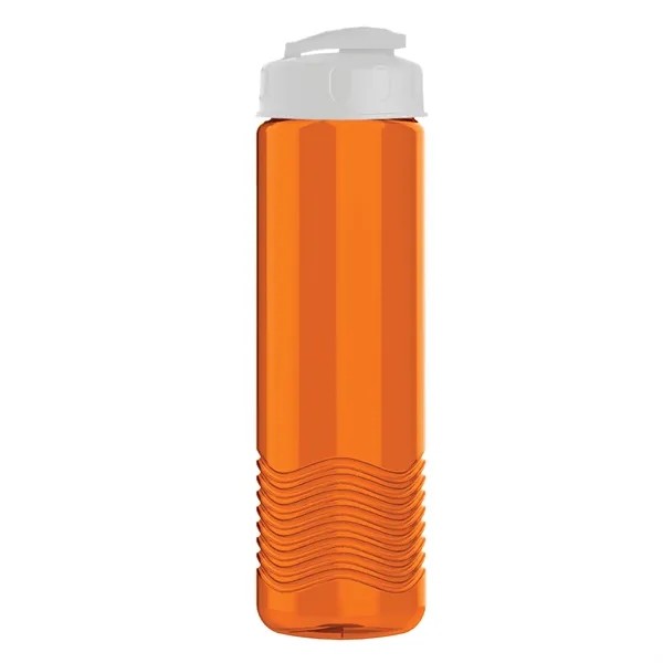 24 oz. Transparent Bottle with USA Flip lid. Unique Slim Cylinder... from ASI 40480 Koozie Group