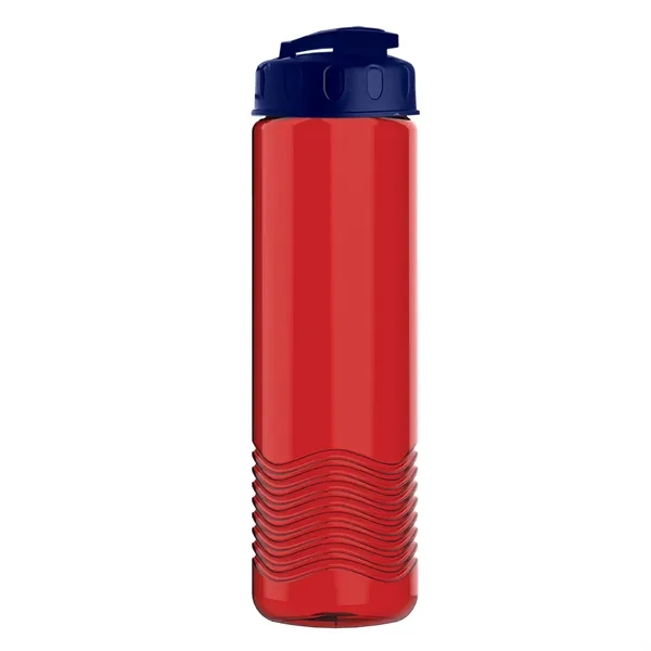 24 oz. Transparent Bottle with USA Flip lid. Unique Slim Cylinder... from ASI 40480 Koozie Group