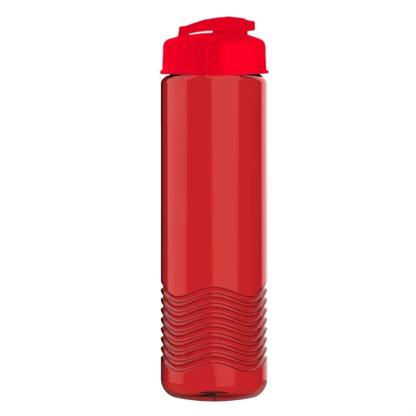 24 oz. Transparent Bottle with USA Flip lid. Unique Slim Cylinder... from ASI 40480 Koozie Group