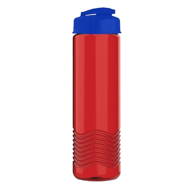 24 oz. Transparent Bottle with USA Flip lid. Unique Slim Cylinder... from ASI 40480 Koozie Group