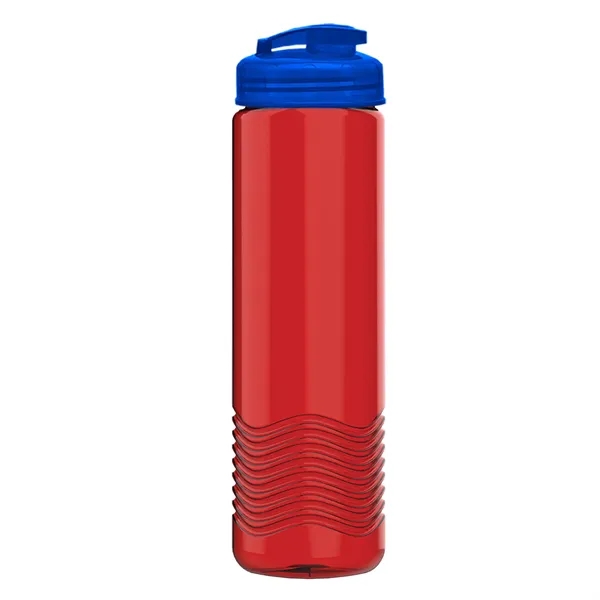 24 oz. Transparent Bottle with USA Flip lid. Unique Slim Cylinder... from ASI 40480 Koozie Group