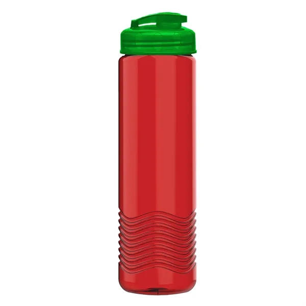 24 oz. Transparent Bottle with USA Flip lid. Unique Slim Cylinder... from ASI 40480 Koozie Group