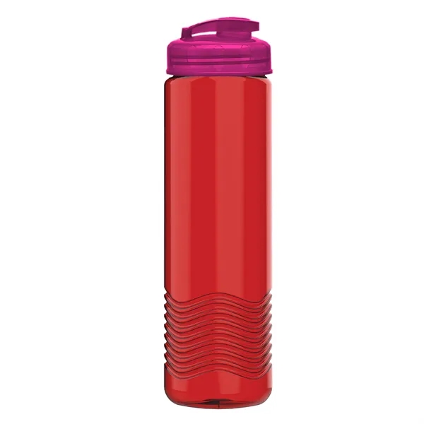 24 oz. Transparent Bottle with USA Flip lid. Unique Slim Cylinder... from ASI 40480 Koozie Group