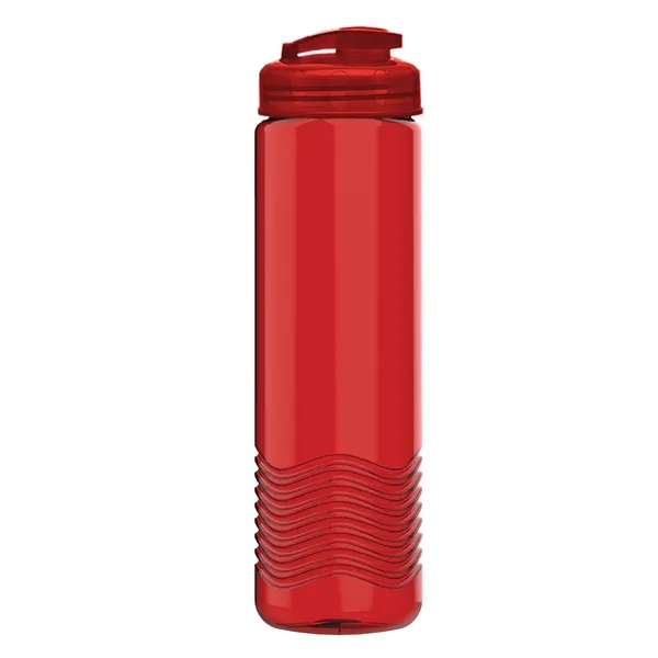 24 oz. Transparent Bottle with USA Flip lid. Unique Slim Cylinder... from ASI 40480 Koozie Group