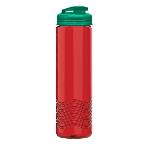 24 oz. Transparent Bottle with USA Flip lid. Unique Slim Cylinder... from ASI 40480 Koozie Group