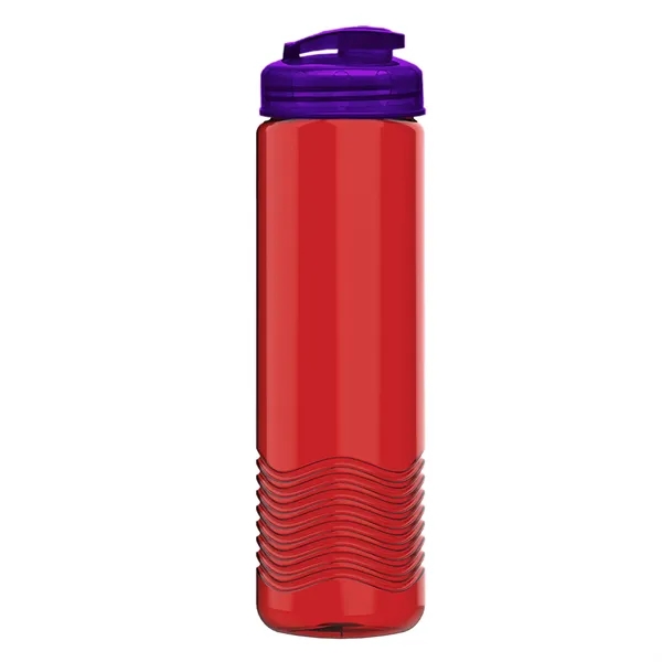 24 oz. Transparent Bottle with USA Flip lid. Unique Slim Cylinder... from ASI 40480 Koozie Group