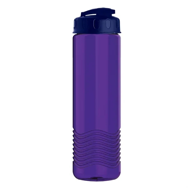 24 oz. Transparent Bottle with USA Flip lid. Unique Slim Cylinder... from ASI 40480 Koozie Group