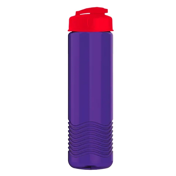 24 oz. Transparent Bottle with USA Flip lid. Unique Slim Cylinder... from ASI 40480 Koozie Group