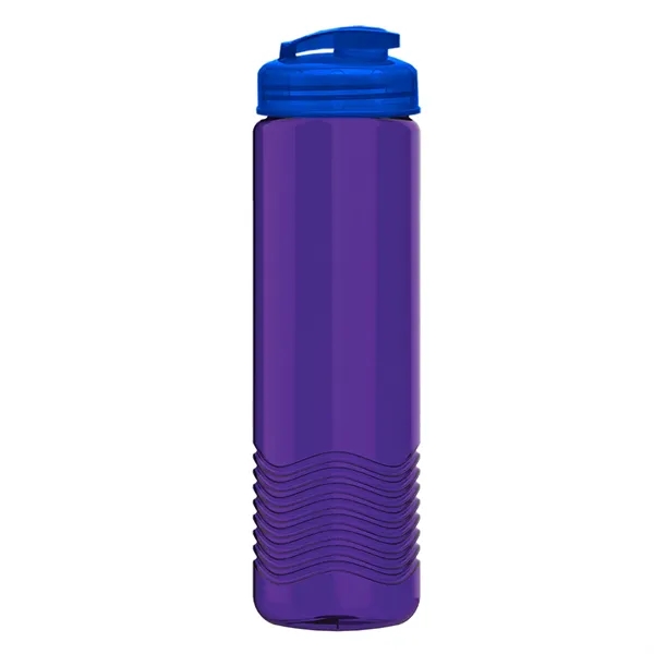 24 oz. Transparent Bottle with USA Flip lid. Unique Slim Cylinder... from ASI 40480 Koozie Group
