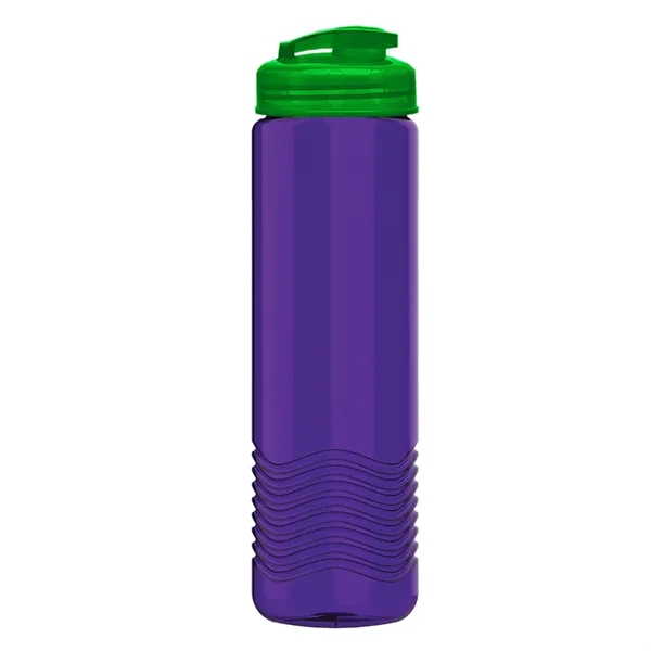 24 oz. Transparent Bottle with USA Flip lid. Unique Slim Cylinder... from ASI 40480 Koozie Group