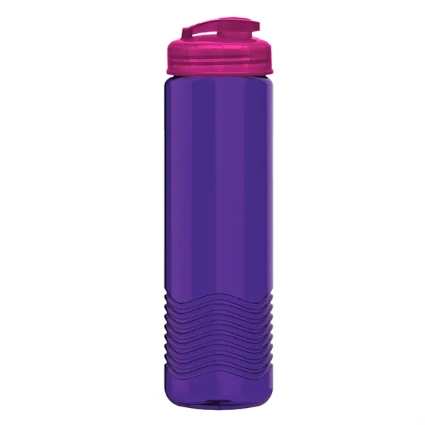 24 oz. Transparent Bottle with USA Flip lid. Unique Slim Cylinder... from ASI 40480 Koozie Group