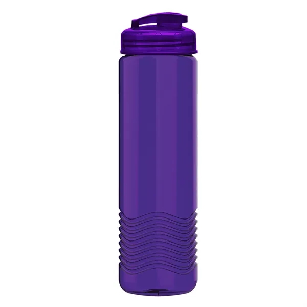 24 oz. Transparent Bottle with USA Flip lid. Unique Slim Cylinder... from ASI 40480 Koozie Group