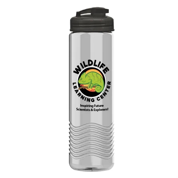 24 oz. Transparent Bottle with USA Flip lid. Unique Slim Cylinder... from ASI 40480 Koozie Group