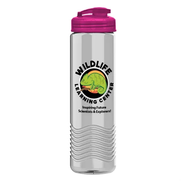 24 oz. Transparent Bottle with USA Flip lid. Unique Slim Cylinder... from ASI 40480 Koozie Group