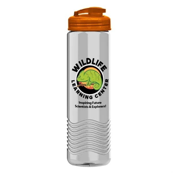 24 oz. Transparent Bottle with USA Flip lid. Unique Slim Cylinder... from ASI 40480 Koozie Group