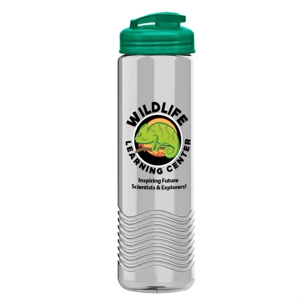 24 oz. Transparent Bottle with USA Flip lid. Unique Slim Cylinder... from ASI 40480 Koozie Group