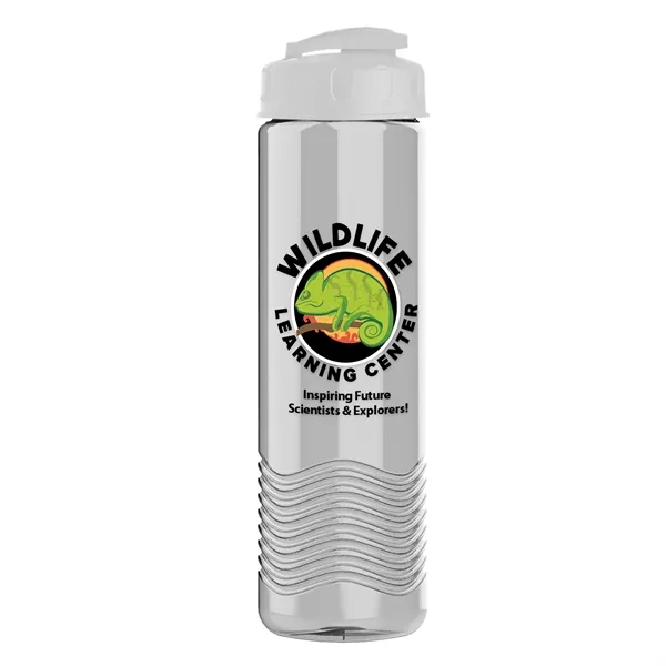 24 oz. Transparent Bottle with USA Flip lid. Unique Slim Cylinder... from ASI 40480 Koozie Group