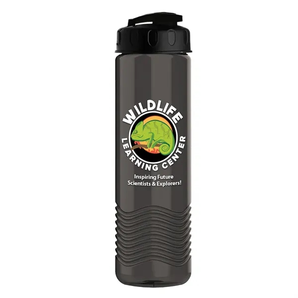 24 oz. Transparent Bottle with USA Flip lid. Unique Slim Cylinder... from ASI 40480 Koozie Group