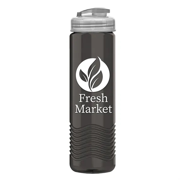 24 oz. Transparent Bottle with USA Flip lid. Unique Slim Cylinder... from ASI 40480 Koozie Group