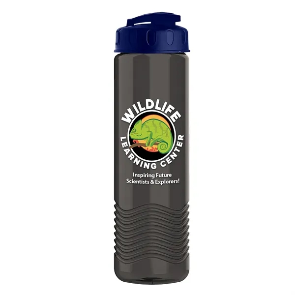 24 oz. Transparent Bottle with USA Flip lid. Unique Slim Cylinder... from ASI 40480 Koozie Group