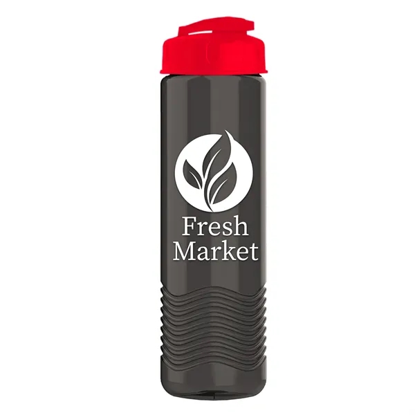 24 oz. Transparent Bottle with USA Flip lid. Unique Slim Cylinder... from ASI 40480 Koozie Group