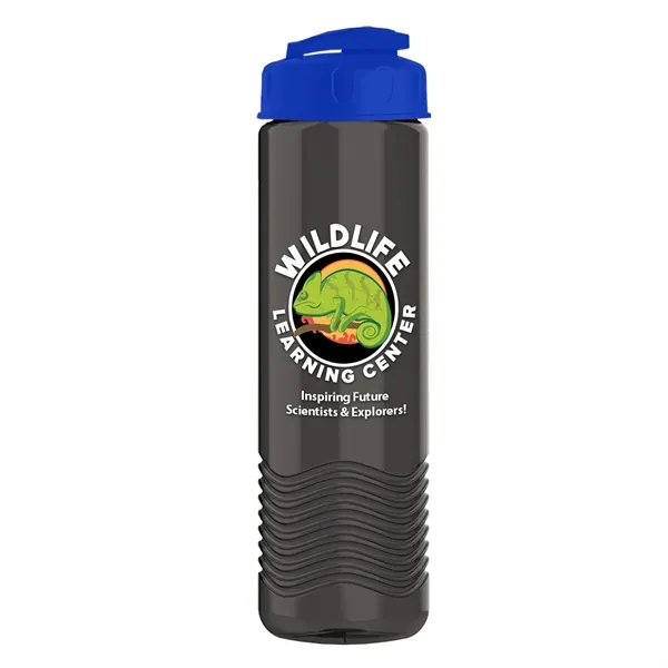 24 oz. Transparent Bottle with USA Flip lid. Unique Slim Cylinder... from ASI 40480 Koozie Group