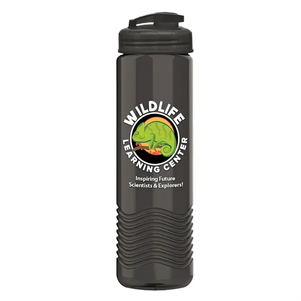 24 oz. Transparent Bottle with USA Flip lid. Unique Slim Cylinder... from ASI 40480 Koozie Group