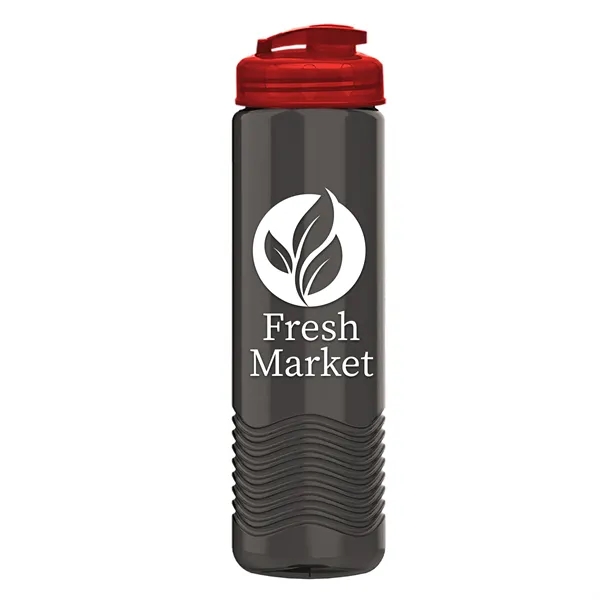 24 oz. Transparent Bottle with USA Flip lid. Unique Slim Cylinder... from ASI 40480 Koozie Group