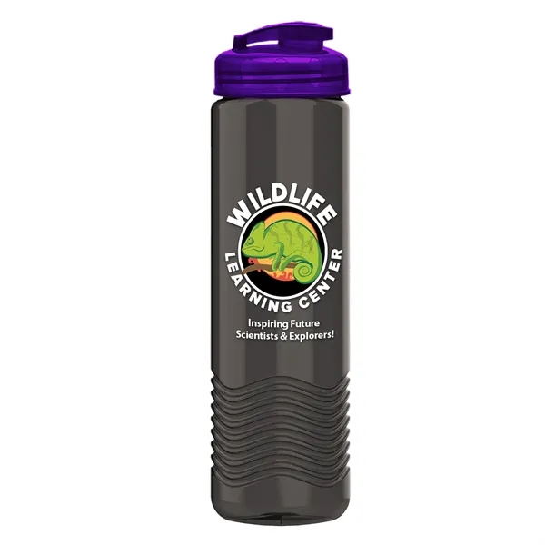 24 oz. Transparent Bottle with USA Flip lid. Unique Slim Cylinder... from ASI 40480 Koozie Group