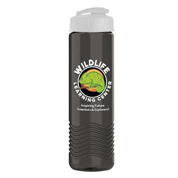 24 oz. Transparent Bottle with USA Flip lid. Unique Slim Cylinder... from ASI 40480 Koozie Group