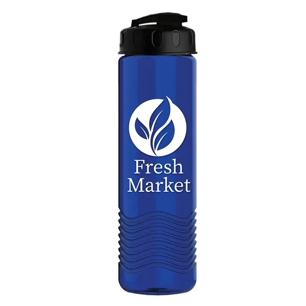 24 oz. Transparent Bottle with USA Flip lid. Unique Slim Cylinder... from ASI 40480 Koozie Group