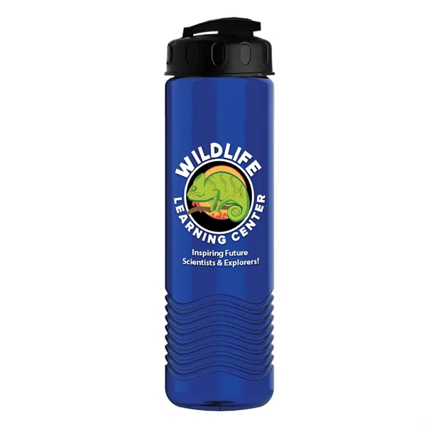 24 oz. Transparent Bottle with USA Flip lid. Unique Slim Cylinder... from ASI 40480 Koozie Group