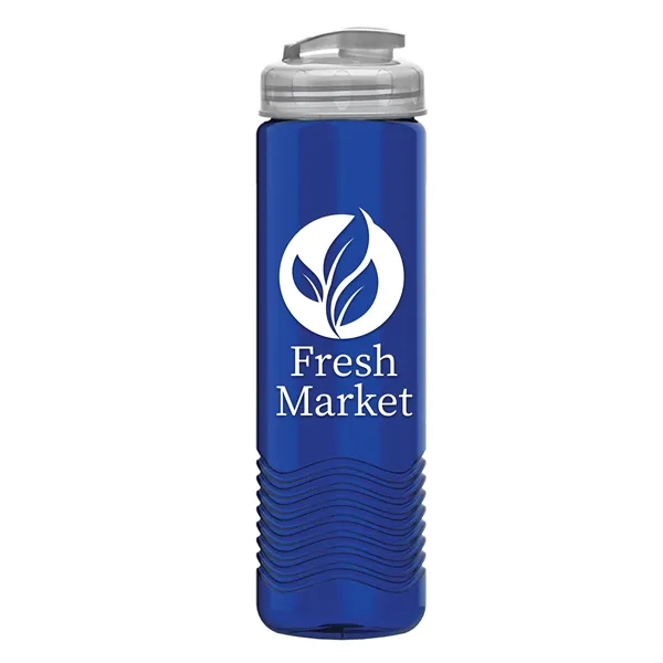 24 oz. Transparent Bottle with USA Flip lid. Unique Slim Cylinder... from ASI 40480 Koozie Group