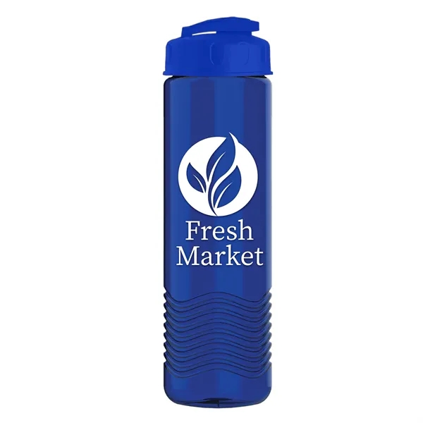 24 oz. Transparent Bottle with USA Flip lid. Unique Slim Cylinder... from ASI 40480 Koozie Group