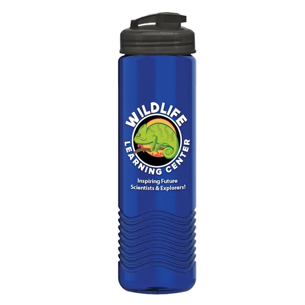 24 oz. Transparent Bottle with USA Flip lid. Unique Slim Cylinder... from ASI 40480 Koozie Group