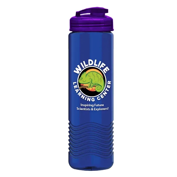 24 oz. Transparent Bottle with USA Flip lid. Unique Slim Cylinder... from ASI 40480 Koozie Group