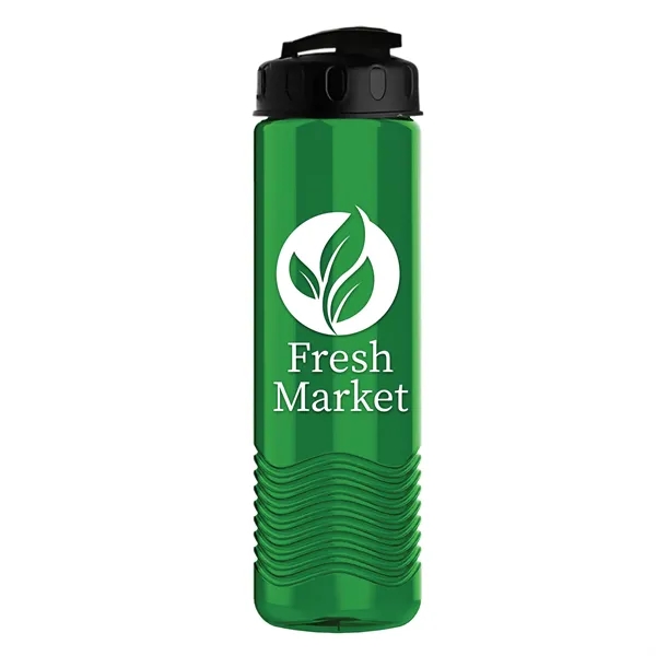 24 oz. Transparent Bottle with USA Flip lid. Unique Slim Cylinder... from ASI 40480 Koozie Group