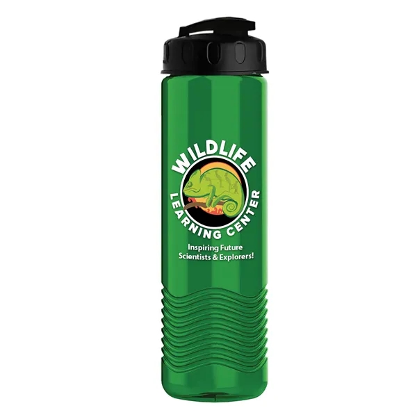 24 oz. Transparent Bottle with USA Flip lid. Unique Slim Cylinder... from ASI 40480 Koozie Group