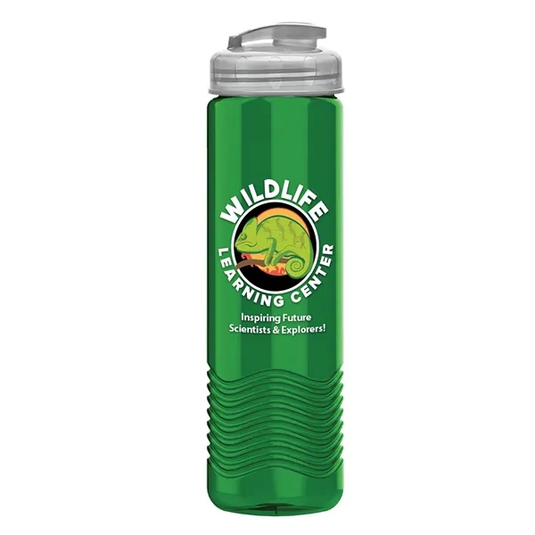 24 oz. Transparent Bottle with USA Flip lid. Unique Slim Cylinder... from ASI 40480 Koozie Group