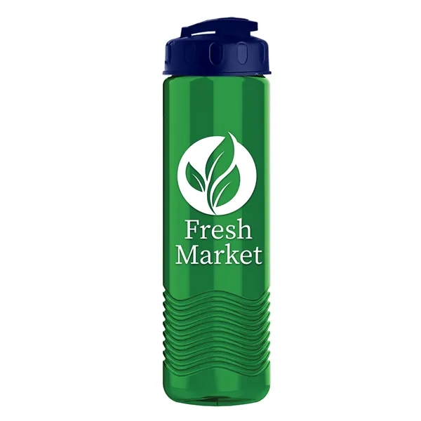 24 oz. Transparent Bottle with USA Flip lid. Unique Slim Cylinder... from ASI 40480 Koozie Group