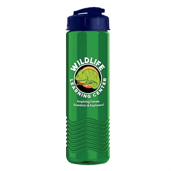 24 oz. Transparent Bottle with USA Flip lid. Unique Slim Cylinder... from ASI 40480 Koozie Group
